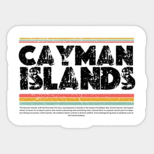 Cayman Islands  gift  art 90s style retro vintage 80s Sticker